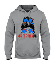 Load image into Gallery viewer, Firefighter Make You Life Safe Lady With Blue Ribbonhead Gift For Women Hoodie

