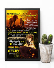 Load image into Gallery viewer, Wife Gift For Husband On Anniversary You Are The Best Thing Vertical Poster
