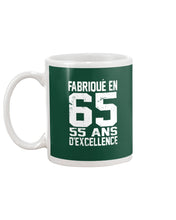 Load image into Gallery viewer, Fabrique En 66 55 Ans D’Excellence Custom Design Gift For Friends Mug
