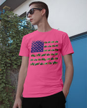 Load image into Gallery viewer, Trucker Farmer America Flag  Unique Custom Design Guys Tee
