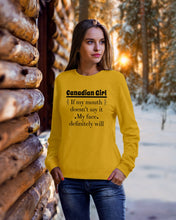 Load image into Gallery viewer, Canadian  Girl My Face Definitely Will Say It For Personalized Nation Gift Sweatshirt
