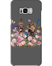 Load image into Gallery viewer, German Wirehaired Pointer With Peonies Gift For Dog Lovers Phone case
