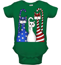 Load image into Gallery viewer, Cat Happy America  Independence's Day Special Custom Design Baby Onesie
