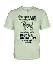 Load image into Gallery viewer, A Girl Who Really Loved Dogs and Had Tattoos Trending Guys V-Neck
