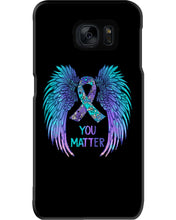 Load image into Gallery viewer, You Matter Ribbon Awareness With Angel Wings Phone case
