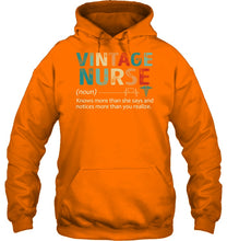 Load image into Gallery viewer, Vintage Nurse Knows More Than She Says And Notices More Than You Realize Hoodie
