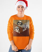 Load image into Gallery viewer, Three Cute Shih Tzu In Bag Gift For Dog Lovers Unisex Long Sleeve
