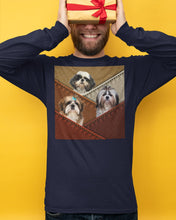 Load image into Gallery viewer, Three Cute Shih Tzu In Bag Gift For Dog Lovers Unisex Long Sleeve
