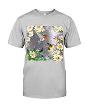 Load image into Gallery viewer, Hummingbird With English Daisy Gift For Birds Lovers Guys Tee
