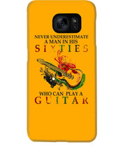 Load image into Gallery viewer, Never Underestimate A 60 Year Old Man Can Play A Guitar Phone case
