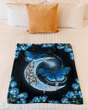 Load image into Gallery viewer, Butterfly Love You To The Moon And Back Trending Fleece Blanket
