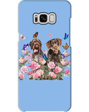Load image into Gallery viewer, German Wirehaired Pointer With Peonies Gift For Dog Lovers Phone case
