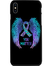 Load image into Gallery viewer, You Matter Ribbon Awareness With Angel Wings Phone case
