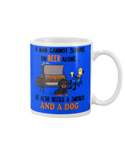 Load image into Gallery viewer, A Man Loves Beer And Dachshund Gift For Dog Lovers Mug
