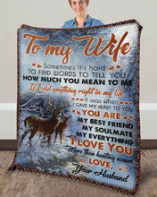 Load image into Gallery viewer, Deer Husband Gift For Wife You Are My Best Friend Fleece Blanket
