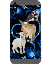 Load image into Gallery viewer, Lovely Phone Case Twinkling Blue Heart Gift For Goat Lovers Phone case
