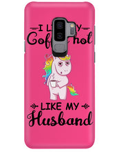 Load image into Gallery viewer, I Like My Coffee Hot Like My Husband Unicorn Gift For Men Phone case

