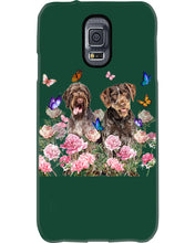 Load image into Gallery viewer, German Wirehaired Pointer With Peonies Gift For Dog Lovers Phone case
