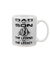 Load image into Gallery viewer, Dad And Son The Legend And The Legacy Gift For Family Mug
