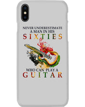 Load image into Gallery viewer, Never Underestimate A 60 Year Old Man Can Play A Guitar Phone case
