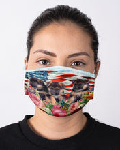 Load image into Gallery viewer, American Flag Sky Flower German Shepherd Gift For Dog Lovers Cloth Face Mask
