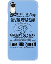 Load image into Gallery viewer, A Spoiled Wife Of An October Grumpy Old Man Birthday Meaningful Gift Phone case
