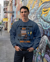 Load image into Gallery viewer, A Man Loves Beer And Dachshund Gift For Dog Lovers Sweatshirt
