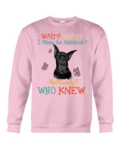 Load image into Gallery viewer, Black Great Dane Attitude Really Gift For Dog Lovers Sweatshirt
