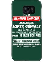 Load image into Gallery viewer, Je Suis Un Homme Chanceux J'ai Line Femme Custom Design Je Suis Son Roi Phone case
