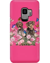 Load image into Gallery viewer, German Wirehaired Pointer With Peonies Gift For Dog Lovers Phone case
