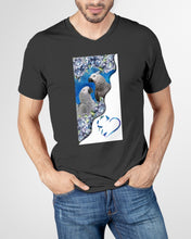 Load image into Gallery viewer, Magical Gray Couple African Parrot Gift For Bird Lovers Guys V-Neck
