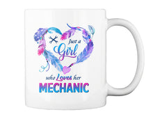 Load image into Gallery viewer, Vintage Funny Just A Girl Who Loves Her Mechanic Mug
