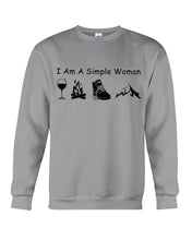 Load image into Gallery viewer, Simple Woman Loves Wine Camping Shoes And Climbing Sweatshirt
