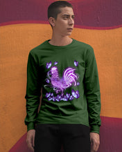 Load image into Gallery viewer, Chicken Purple Butterflies Gift For Chicken Lovers Unisex Long Sleeve
