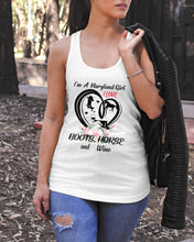 Load image into Gallery viewer, Maryland Girl Loves Boots Horse And Wine  For Personalized Nation Gift Ladies Flowy Tank
