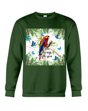 Load image into Gallery viewer, Scarlet Macaw With Butterflies I Am Always With You Gift For Lover Sweatshirt
