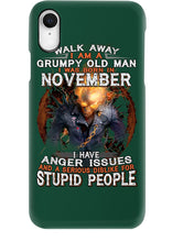 Load image into Gallery viewer, Walk Away I Am A Grumpy Old Man Who Was Born In November Birthday Gift Phone case
