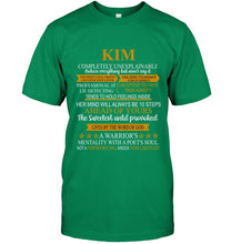 Load image into Gallery viewer, Kim Custom Name Gift A Warrior's Mentality With A Poet's Soul Guys Tee
