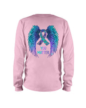 Load image into Gallery viewer, You Matter Ribbon Awareness With Angel Wings Unisex Long Sleeve
