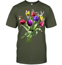 Load image into Gallery viewer, Vintage Funny Donkey With Tulip Trending For Donkey Lovers Guys Tee
