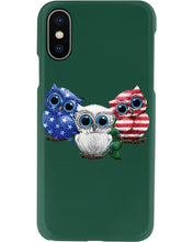 Load image into Gallery viewer, Lovely Phone Case Three Owl With US Flag Gift For Owl Lovers Phone case
