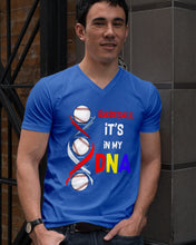 Load image into Gallery viewer, Baseball Be My DNA Gift For Sport Lovers Guys V-Neck
