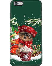 Load image into Gallery viewer, Yorkshire Terrier Loves Drinking Hot Latte Gift For Dog Lovers Phone case
