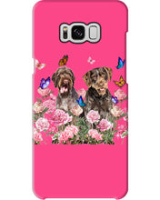 Load image into Gallery viewer, German Wirehaired Pointer With Peonies Gift For Dog Lovers Phone case
