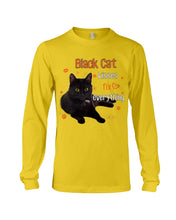Load image into Gallery viewer, Black Cat Kisses Fix Everything Gift For Cat Lovers Unisex Long Sleeve
