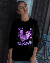 Load image into Gallery viewer, Chicken Purple Butterflies Gift For Chicken Lovers Unisex Long Sleeve
