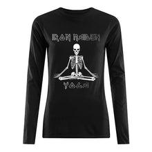 Load image into Gallery viewer, Yoga Iron Skeleton Dark Blue Background Gift For Men Unisex Long Sleeve
