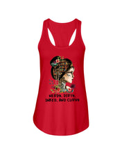 Load image into Gallery viewer, Nerdy Dirty Inked And Curvy Funny Gift For Friends Ladies Flowy Tank

