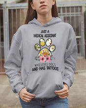 Load image into Gallery viewer, Medical Assistant Loves Dogs And Has Tattoos Gift For Dog Lovers Hoodie
