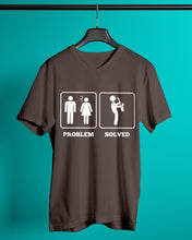 Load image into Gallery viewer, Vintage Funny Problem And Solved Gift For Saxophone Musicians Guys V-Neck
